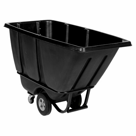 VESTIL Heavy Duty Tilt Truck 1/2 Cubic Yard 1400 lb Black TDT-50-HD-BLACK